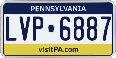 PA license plate LVP6887