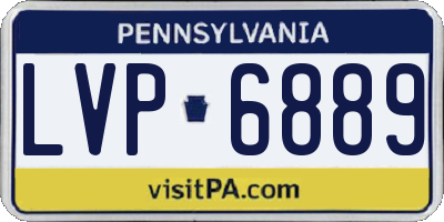 PA license plate LVP6889