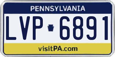 PA license plate LVP6891