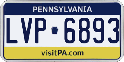 PA license plate LVP6893