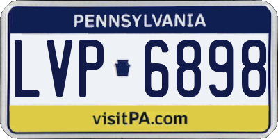 PA license plate LVP6898