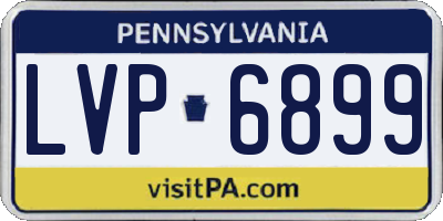 PA license plate LVP6899