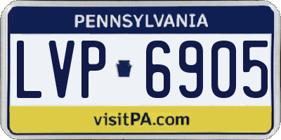 PA license plate LVP6905