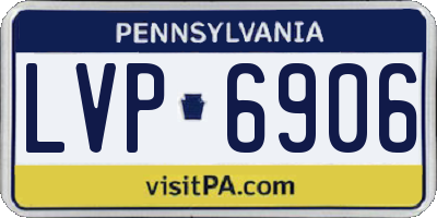 PA license plate LVP6906