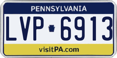 PA license plate LVP6913
