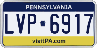 PA license plate LVP6917
