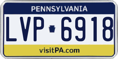 PA license plate LVP6918