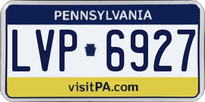 PA license plate LVP6927
