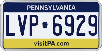 PA license plate LVP6929