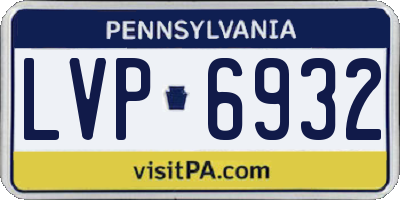 PA license plate LVP6932