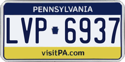 PA license plate LVP6937