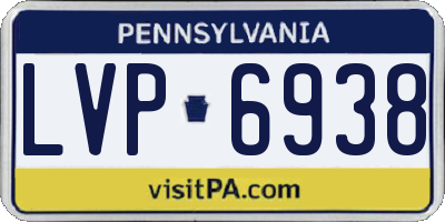 PA license plate LVP6938