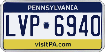 PA license plate LVP6940