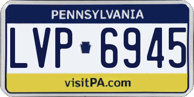 PA license plate LVP6945
