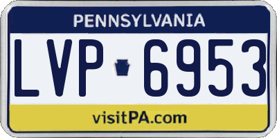 PA license plate LVP6953