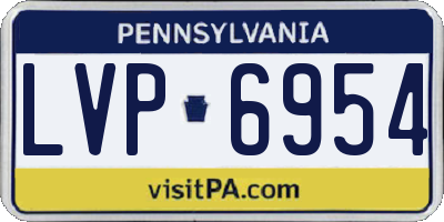 PA license plate LVP6954