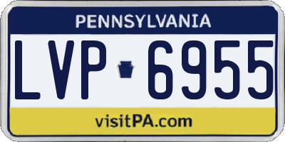 PA license plate LVP6955