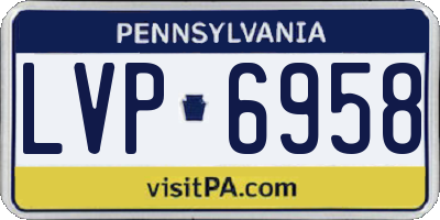 PA license plate LVP6958