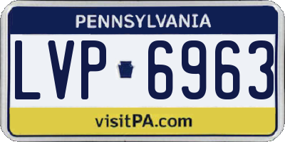 PA license plate LVP6963