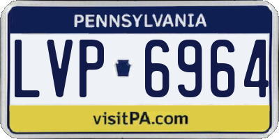 PA license plate LVP6964