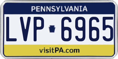 PA license plate LVP6965