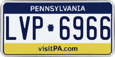PA license plate LVP6966