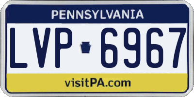 PA license plate LVP6967