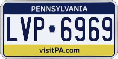 PA license plate LVP6969