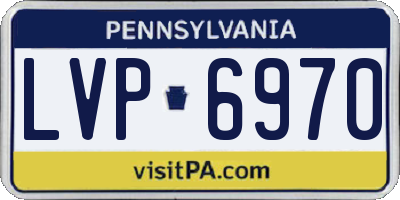 PA license plate LVP6970