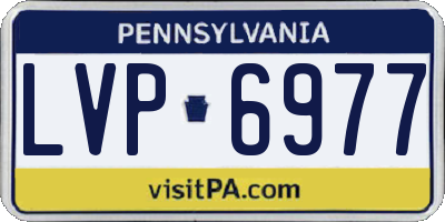 PA license plate LVP6977