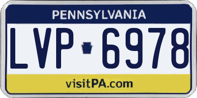 PA license plate LVP6978