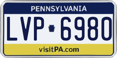 PA license plate LVP6980