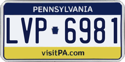 PA license plate LVP6981