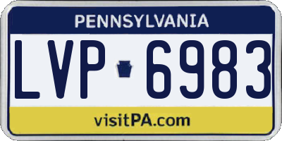 PA license plate LVP6983