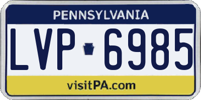PA license plate LVP6985