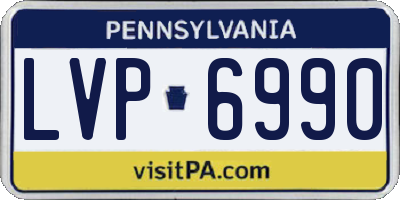 PA license plate LVP6990