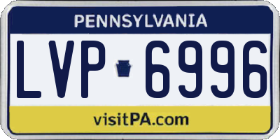 PA license plate LVP6996