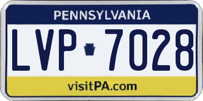PA license plate LVP7028