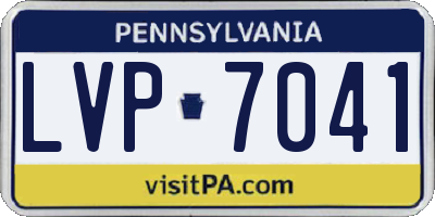 PA license plate LVP7041