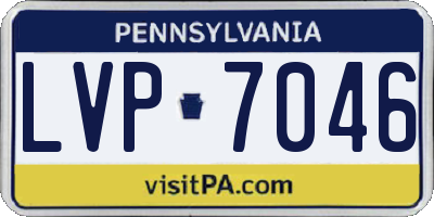 PA license plate LVP7046