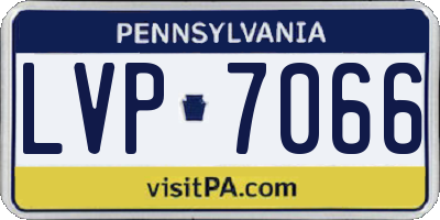 PA license plate LVP7066