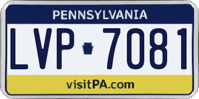 PA license plate LVP7081