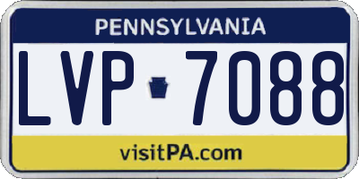 PA license plate LVP7088