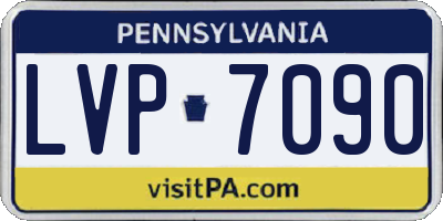 PA license plate LVP7090