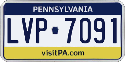 PA license plate LVP7091