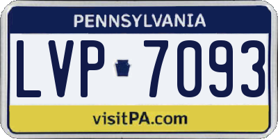 PA license plate LVP7093