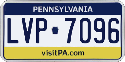 PA license plate LVP7096