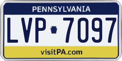 PA license plate LVP7097
