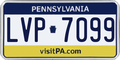 PA license plate LVP7099