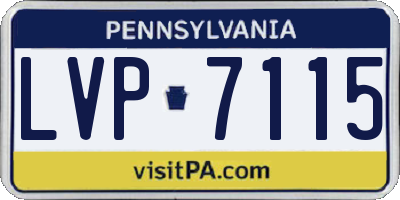 PA license plate LVP7115